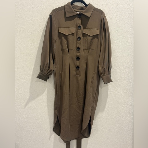 Modern Citizen Brown Long Sleeve Dress - Picture 1 of 10